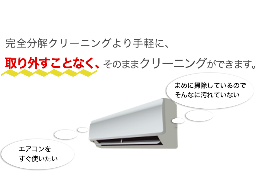 壁掛け式クリーニング